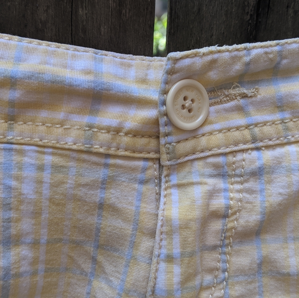 Ruehl 925 Yellow Blue White Plaid Summer Shorts - Picture 3 of 4